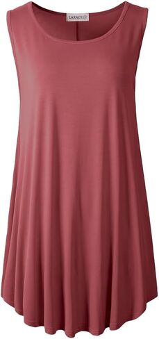LARACE Tank Tops for Women Plus Size Sleevelss Tunic Casual Summer Clothes Swing Shirts for Leggings in Saudi Arabia