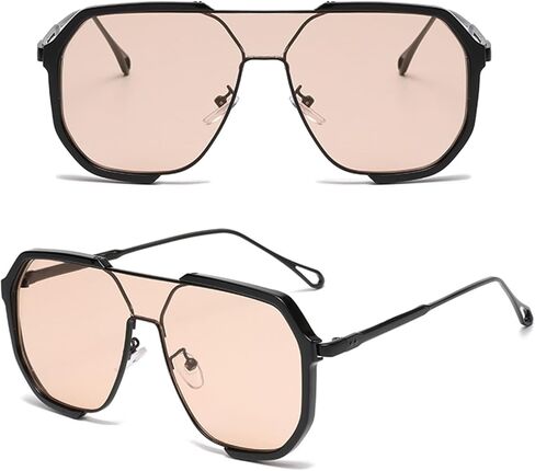 نظارات شمسية مربعة للنساء والرجال كبيرة الحجم مربعة الشكل عتيقة وظلال كلاسيكية كبيرة نظارات شمسية AM096 in Kuwait