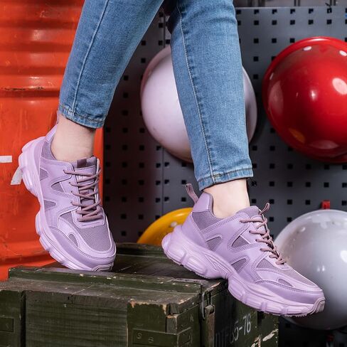 Breathable Steel Toe Sneakers for Women Non Slip Work Shoes | Lightweight, Cushioned, Multi Color, Puncture Proof, Comfortable Safety Tennis Shoes for Construction, Industrial, Warehouse in Saudi Arabia
