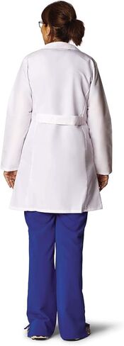 Medline Women's Staff Length Lab Coat, Poly/Cotton Blend, Button Up, with Pockets, for Clinics, Doctors, Lab Techs, Professional, White, Size 6 in Saudi Arabia