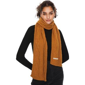Surblue Winter Thick Cable Knit Wrap Cold Weather Cozy Chunky Knit Long Warm Scarf for Women and Men