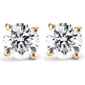 1/3 Ct TDW Diamond Studs Available in 14k White or Yellow Gold
