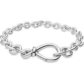 باندورا مكتنزة عقدة إنفينيتي سلسلة سوار 925 سوار سحر الفضة الاسترليني in Saudi Arabia