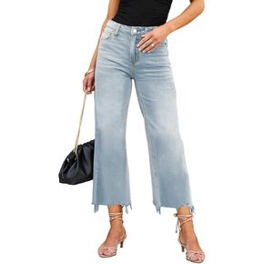 LOLONG High Waisted Flare Jeans for Women Casual Bell Bottom Denim Pants in Kuwait