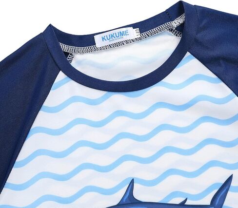 طقم شورت للأولاد مكون من قطعتين من Kukume للأولاد، ملابس سباحة هاواي لطيفة، ديناصور/حوت، حماية من طفح الحوت، طقم شورت سباحة من 3 إلى 12 سنة in Kuwait