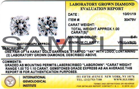 1/5 to 2 Carat Lab Grown Diamond Round Stud Earrings for Women in 14k Gold (VS2-SI1, 0.20 to 1.00 cttw) 4-Prong Setting Screw Back Studs by Diamond Wish in Saudi Arabia
