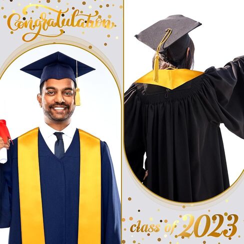 Cindeer 100 قطعة شالات تخرج سادة للبالغين مقاس 68 بوصة وشاح سرق للجنسين 2023 ملحقات التخرج لطلاب التخرج in Kuwait