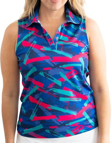 YATTA GOLF Performance Sleeveless Golf Polo for Women - Moisture Wicking V-Neck Golf Polo Shirts Workout Golf Tank Tops in Kuwait