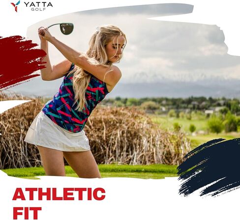 YATTA GOLF Performance Sleeveless Golf Polo for Women - Moisture Wicking V-Neck Golf Polo Shirts Workout Golf Tank Tops in Kuwait