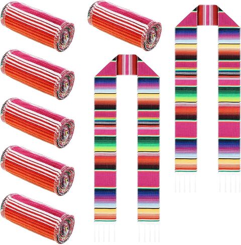 وشاح التخرج المكسيكي 8 قطع من Berlune وشاح التخرج المكسيكي الإسباني سارابي فئة 2024 وشاح مكسيكي لكاهن التخرج (لون مشرق) in Kuwait