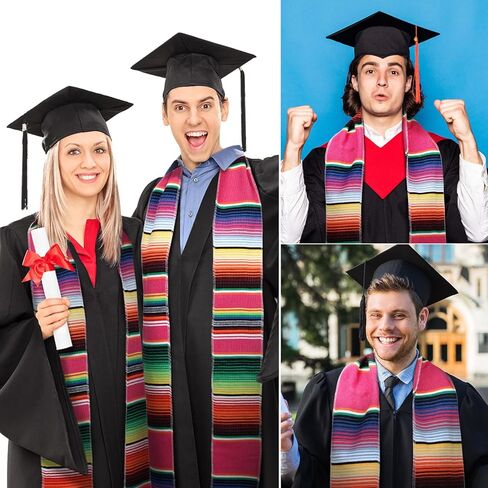 وشاح التخرج المكسيكي 8 قطع من Berlune وشاح التخرج المكسيكي الإسباني سارابي فئة 2024 وشاح مكسيكي لكاهن التخرج (لون مشرق) in Kuwait