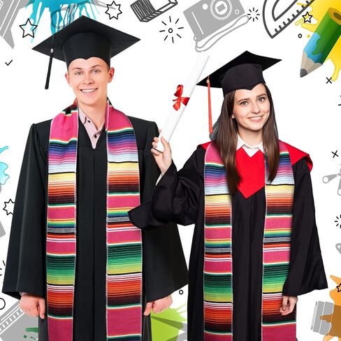 وشاح التخرج المكسيكي 8 قطع من Berlune وشاح التخرج المكسيكي الإسباني سارابي فئة 2024 وشاح مكسيكي لكاهن التخرج (لون مشرق) in Kuwait