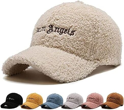 Lamb-Wool Baseball-Caps Adjustable,Teddy-Fleece Baseball Hat,Winter Hat Ponytail Hole for Women Men Outdoor Travel in Saudi Arabia