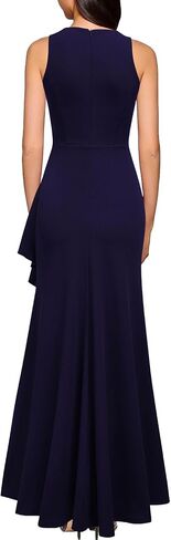 WOOSEA Women's Scoop Neck Sleeveless Split Bodycon Mermaid Evening Cocktail Long Dress in Kuwait