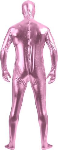 Aniler Men's and Women's Metallic Shiny Zipper Zentai Stretchy Costume Cosplay Full Bodysuit in Saudi Arabia