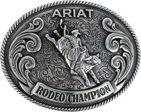 Ariat Kid's Bull Rider Motif Buckle, Antique Silver, OS in Saudi Arabia