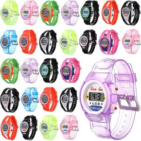 Ecation 36 Pcs Boys and Girls' Watch Digital Watch Outdoor Watches for Boys Girls' Wrist Watches Bulk Colorful Sport Watch Multicolor Mixed Wristwatch Gift in Kuwait