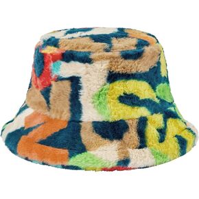 Zando Fuzzy Bucket Hat for Women Winter Warm Faux Fur Hat Cute Soft Fluffy Bucket Hat Rave Bucket Hat Furry Fisherman Cap