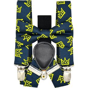 مجموعة ربطة عنق Qenidm Boy Suspenders Bow Tie، ربطة عنق للأطفال، زي حامل الحلقة، حمالات الأطفال الصغار، ملابس عيد الميلاد الأول للأولاد in Kuwait