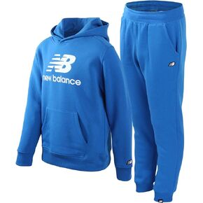 New Balance Boys' Jogger Set - 2-Piece Fleece Pullover Hoodie and Sweatpants
