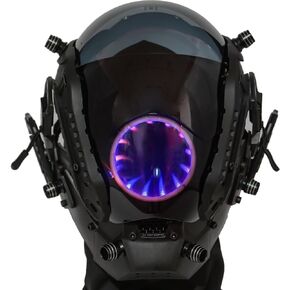 Cyberpunk Mask Helmet Futuristic Mask With infinity mirror lights Techwear mask Cosplay Costume for Adult