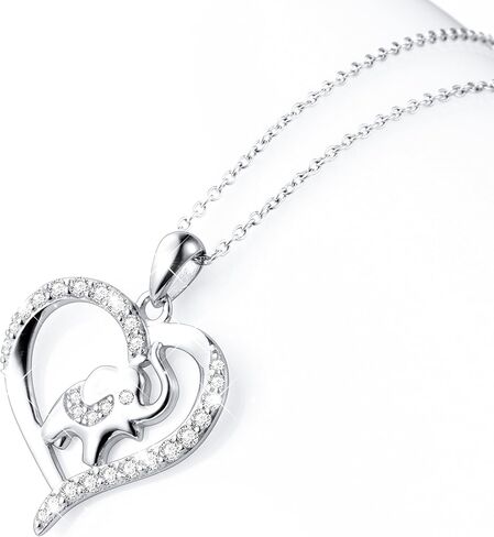 FLYOW Elephant Necklace Cat Necklace Bunny Neklace Horseshoe Necklace Unicorn Necklace Sterling Silver Animal Necklaces for Women in Kuwait