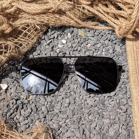 TruFabV Retro Aviators 70s Sunglasses Men Women Designer Aviator Polarized Oversized Square Glasses in Kuwait