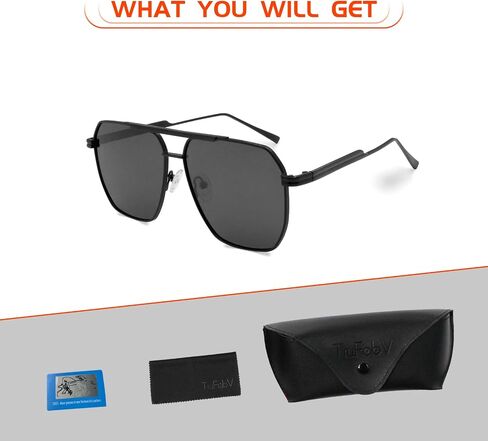 TruFabV Retro Aviators 70s Sunglasses Men Women Designer Aviator Polarized Oversized Square Glasses in Kuwait