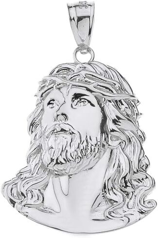 Claddagh Gold Religious Jewelry Jesus Head Face Charm Necklace Pendant, 0.92" in Saudi Arabia