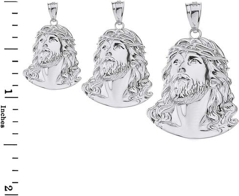 Claddagh Gold Religious Jewelry Jesus Head Face Charm Necklace Pendant, 0.92" in Saudi Arabia
