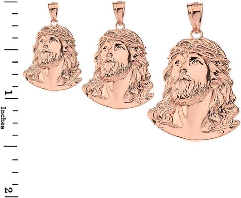 Claddagh Gold Religious Jewelry Jesus Head Face Charm Necklace Pendant, 0.92" in Saudi Arabia