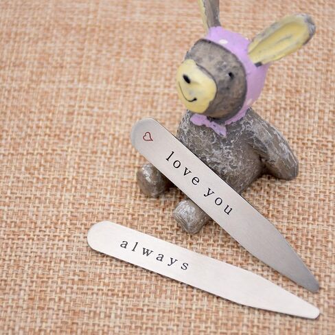 O.RIYA Stainless Steel Collar Stays Gift For Him 2.5 Inch Custom Gift in Kuwait