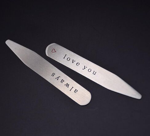 O.RIYA Stainless Steel Collar Stays Gift For Him 2.5 Inch Custom Gift in Kuwait