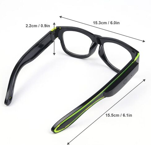 Ainiv Wireless Light Up Glasses 3 Modes LED Luminous Glasses Glow in the Dark for Parties, DJ, EDM, Halloween, Christmas in Saudi Arabia
