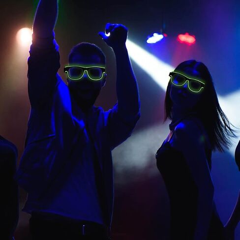 Ainiv Wireless Light Up Glasses 3 Modes LED Luminous Glasses Glow in the Dark for Parties, DJ, EDM, Halloween, Christmas in Saudi Arabia
