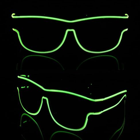 Ainiv Wireless Light Up Glasses 3 Modes LED Luminous Glasses Glow in the Dark for Parties, DJ, EDM, Halloween, Christmas in Saudi Arabia