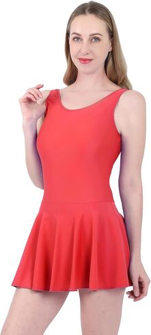 Aoylisey Women's Tank Ballet Dance Skirted Leotard Gymnastics Sleeveless Bodysuits Ballerina Outfit HF0366 in Saudi Arabia
