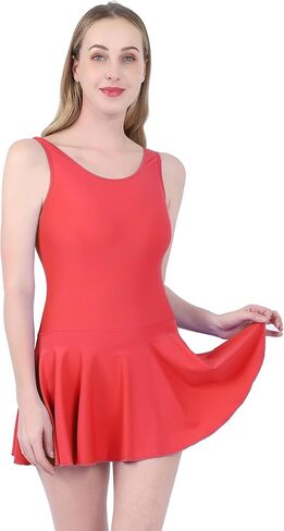 Aoylisey Women's Tank Ballet Dance Skirted Leotard Gymnastics Sleeveless Bodysuits Ballerina Outfit HF0366 in Saudi Arabia