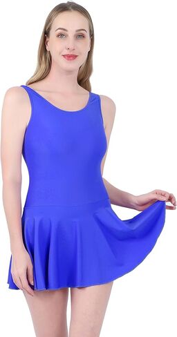 Aoylisey Women's Tank Ballet Dance Skirted Leotard Gymnastics Sleeveless Bodysuits Ballerina Outfit HF0366 in Saudi Arabia
