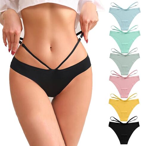 abandi Women’s Seamless Underwear Criss Cross Hollow Out Bikini Panties Illumination String No Show Hipster Briefs in Saudi Arabia