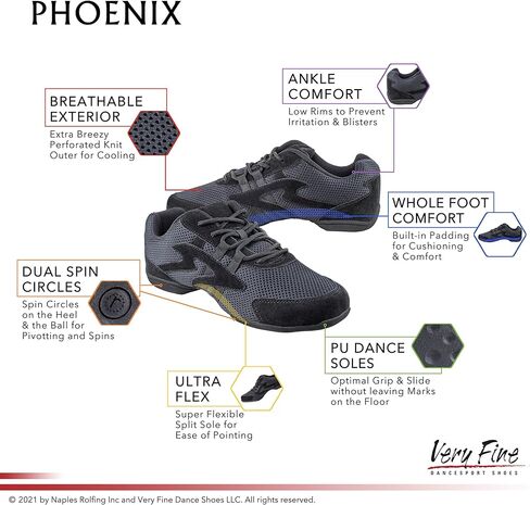 فيري فاين حذاء رقص للبالغين من الجنسين من فينيكس بي in Kuwait