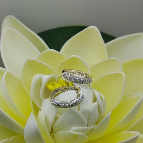 Dazzlingrock Collection 0.48 Carat (ctw) Round White Diamond Hinged Post Huggies Hoop Earrings for Her in Gold in Saudi Arabia
