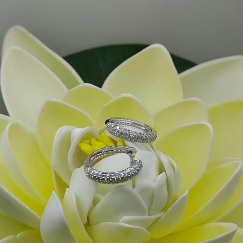 Dazzlingrock Collection 0.48 Carat (ctw) Round White Diamond Hinged Post Huggies Hoop Earrings for Her in Gold in Saudi Arabia