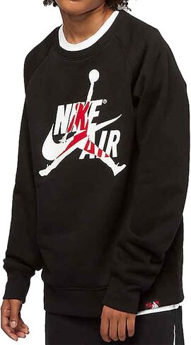 Jumpman Classics Boys Youth طاقم الرقبة الصوف البلوز حجم X-Large اللون الأسود in Saudi Arabia