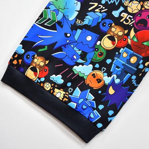 Piosuny Geometry Hoodies Dash Sweaters Kids سترة مطبوعة برسومات رائعة لمدة 5-12 عامًا in Kuwait