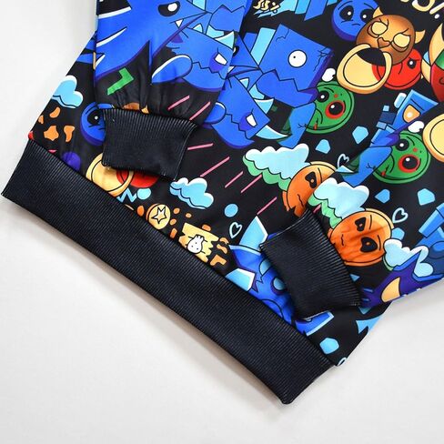 Piosuny Geometry Hoodies Dash Sweaters Kids سترة مطبوعة برسومات رائعة لمدة 5-12 عامًا in Kuwait