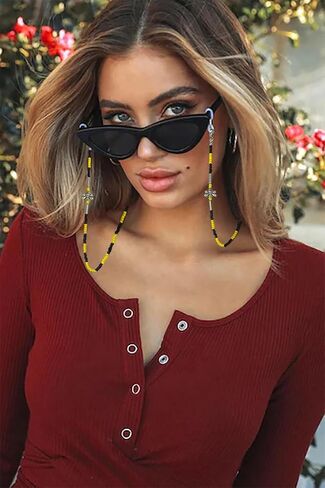 ERNAULO Glasses Chain for Women Eyeglass Chain Eye Glasses Holders Around Neck Beaded Eyeglass Chains for Women in Saudi Arabia