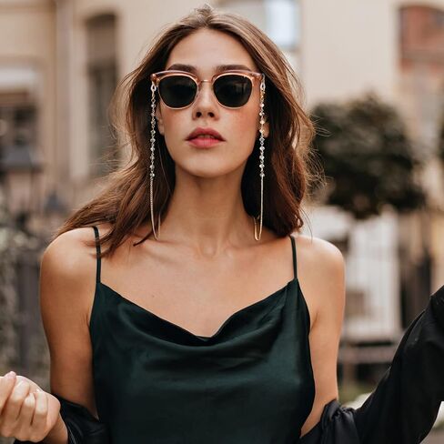 URPANDA Glasses Strap Eyeglasses Chains for Women Men, Sunglasses Strap Eye Glasses Holders Around Neck Beaded Glasses String in Kuwait