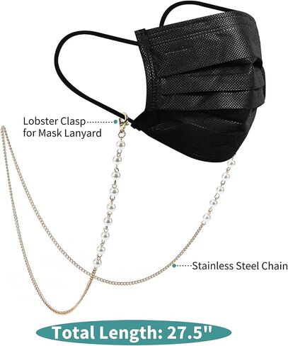 URPANDA Glasses Strap Eyeglasses Chains for Women Men, Sunglasses Strap Eye Glasses Holders Around Neck Beaded Glasses String in Kuwait