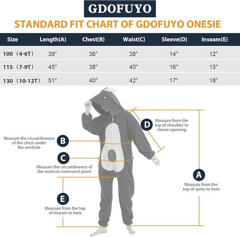 بيجامة أطفال من Gdofuyo على شكل حيوانات، زي الهالوين، قطعة واحدة من البنات والأولاد، بيجامة مناسبة للجنسين للأطفال in Kuwait